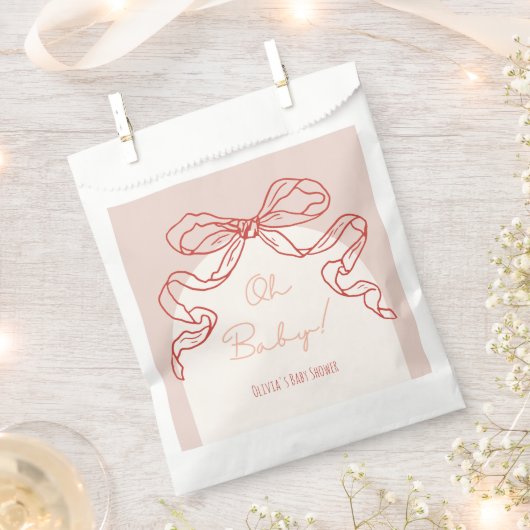 Whimsical Retro Sinaasappel Hand getrokken boog Ba Bedankzakje (Geknipt)