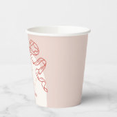 Whimsical Retro Sinaasappel Hand getrokken boog Ba Papieren Bekers (Links)