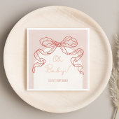 Whimsical Retro Sinaasappel Hand getrokken boog Ba Servet