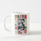 Whimsical Retro Stamp Christmas Illustration Photo Koffiemok (Links)