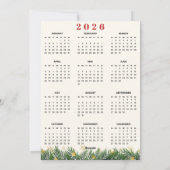 Whimsical Retro Stamp Holiday Photo 2026 Calendar Feestdagenkaart (Achterkant)