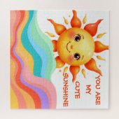 Whimsical Retro Sunshine Infant Legpuzzel (Horizontaal)