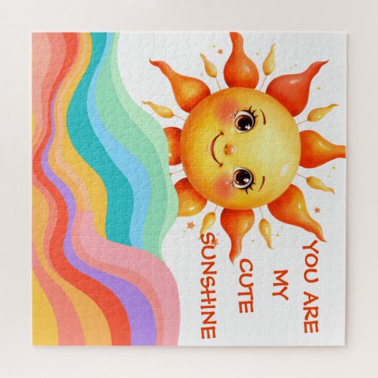 Whimsical Retro Sunshine Infant Legpuzzel (Horizontaal)