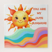 Whimsical Retro Sunshine Infant Legpuzzel (Verticaal)