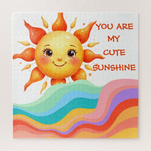 Whimsical Retro Sunshine Infant Legpuzzel (Verticaal)