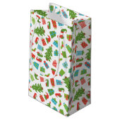 Whimsical Retro Tree Gifts Elf Pet Schoenen Kerst Klein Cadeauzakje (Achterkant Gekanteld)