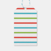 Whimsical Retro Tree & Gifts Vrolijk Kerstfeest Cadeaulabel (Achterkant)