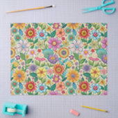 Whimsical Retro Vibes Bloemmotief Decoupage Tissuepapier (Craft)