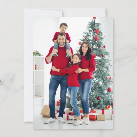 Whimsical Retro Wit | Prettig Kerst Foto Achterkan Feestdagenkaart (Achterkant)