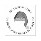 Whimsical Return Address Elf Pet Zelfinktende Stempel (Design)