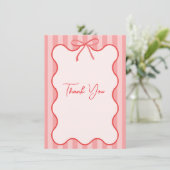 Whimsical Ribbon Border Bedankt Card (Staand voorkant)
