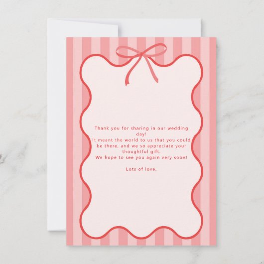 Whimsical Ribbon Border Bedankt Card (Achterkant)