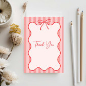 Whimsical Ribbon Border Bedankt Card