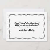 Whimsical Ribbon Bow wordt je mijn bruidsmeisje Kaart (Achterkant)