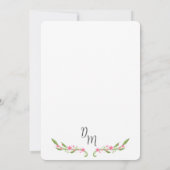 Whimsical Ribbon Floral Wedding Kaart (Achterkant)