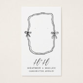 Whimsical Ribbon Handgemaakte Sieraden Display Kaa Visitekaartje (Voorkant)