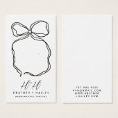 Whimsical Ribbon Handgemaakte Sieraden Display Kaa Visitekaartje (Voorkant /achterkant)