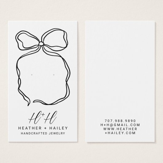 Whimsical Ribbon Handgemaakte Sieraden Display Kaa Visitekaartje (Voorkant /achterkant)