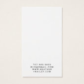 Whimsical Ribbon Handgemaakte Sieraden Display Kaa Visitekaartje (Achterkant)