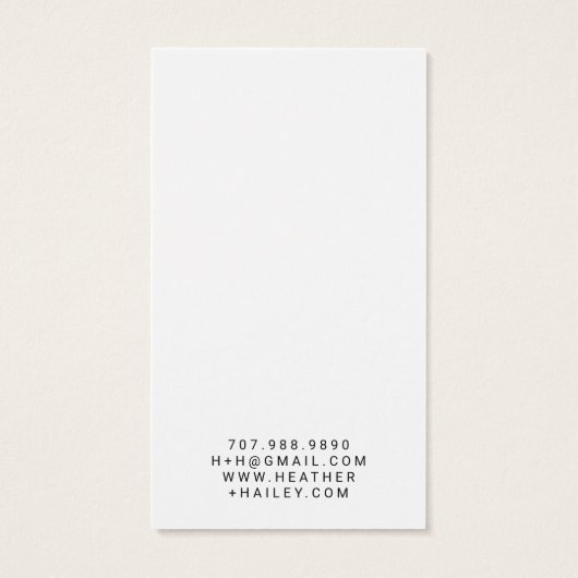 Whimsical Ribbon Handgemaakte Sieraden Display Kaa Visitekaartje (Achterkant)