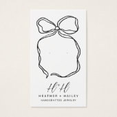 Whimsical Ribbon Handgemaakte Sieraden Display Kaa Visitekaartje (Voorkant)