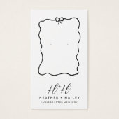 Whimsical Ribbon Handgemaakte Sieraden Display Kaa Visitekaartje (Voorkant)