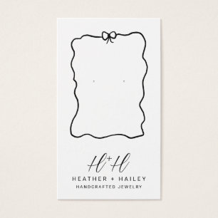 Whimsical Ribbon Handgemaakte Sieraden Display Kaa Visitekaartje