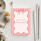 Whimsical Ribbon Maid of Honor kaart