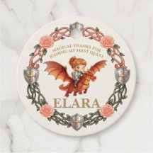 Whimsical Riddermeisje en Draak Eerste Verjaardag