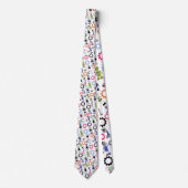 Whimsical Robots Fun Custom Necktie Tie Stropdas (Voorkant)