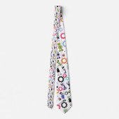 Whimsical Robots Fun Custom Necktie Tie Stropdas (Achterkant)