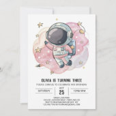 Whimsical Rocket Whimsy Astronaut Verjaardag Kaart (Voorkant)