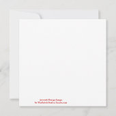 Whimsical rode bloemen groene bladeren op witte ku kaart (Achterkant)