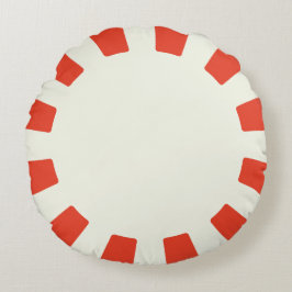 Whimsical rode en witte pepermunt rond kussen