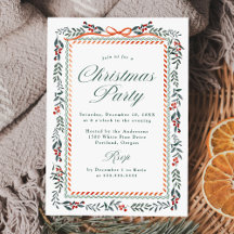 Whimsical Rode Lint en Groene Kerstfeestje