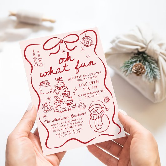 Whimsical Rode Oh Wat Een Leuke Kerstfeest Kaart