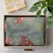 Whimsical rode paddenstoelen Illustratie Decoupage Tissuepapier (Geschenk)