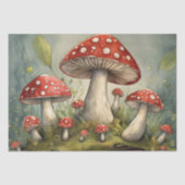 Whimsical rode paddenstoelen Illustratie Decoupage Tissuepapier (Voorkant)