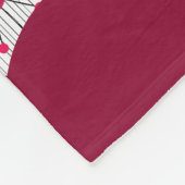 Whimsical rode witte harten bloemen bloemige naam fleece deken (Hoek)