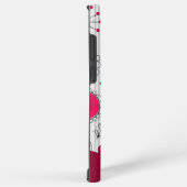 Whimsical rode witte harten bloemen bloemige naam samsung galaxy hoesje (Rechterkant)