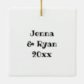 Whimsical romantisch anime koppel keramisch ornament (Achterkant)