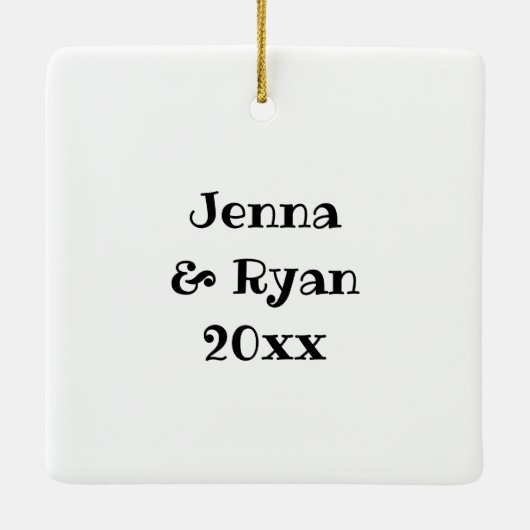 Whimsical romantisch anime koppel keramisch ornament (Achterkant)