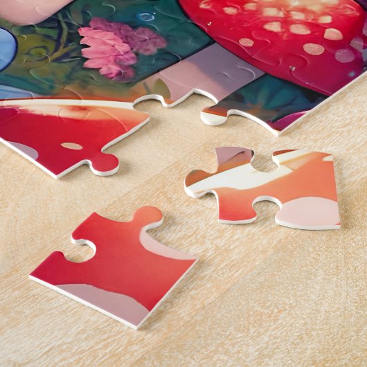 Whimsical romantisch anime koppel legpuzzel (Zijkant)