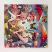 Whimsical romantisch anime koppel legpuzzel (Horizontaal)