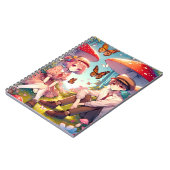 Whimsical romantisch anime koppel notitieboek (Linkerzijde)