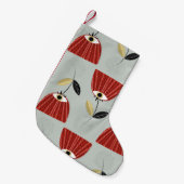 Whimsical rood bloemstuk kleine kerstsok (Voorkant (Hangend))