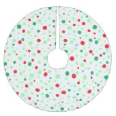 Whimsical Rood en Groen Polka Dot Kerstrok Kerstboom Rok (Voorkant)