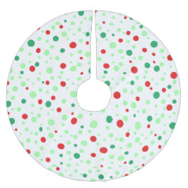Whimsical Rood en Groen Polka Dot Kerstrok Kerstboom Rok