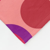 Whimsical Rood & Roze Bloemen Retro, Bold Preppy Fleece Deken (Hoek)