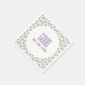 Whimsical rood wijnglas illustratiepatroon servet (Hoek)